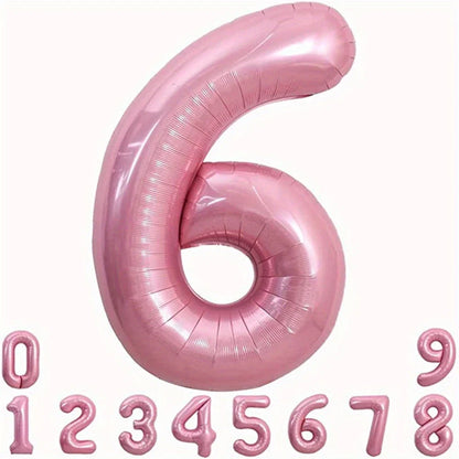40-Inch Pink Foil Number Balloon | Birthday Party Decoration