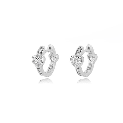 Zircon Heart Pendientes Earring For Women Stainless Steel Gold Color Piercing Earring 2025 Trend Jewelry aretes Accesorios mujer
