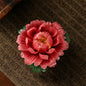 Peony Flower Incense Holder | Decorative Ceramic Incense Burner
