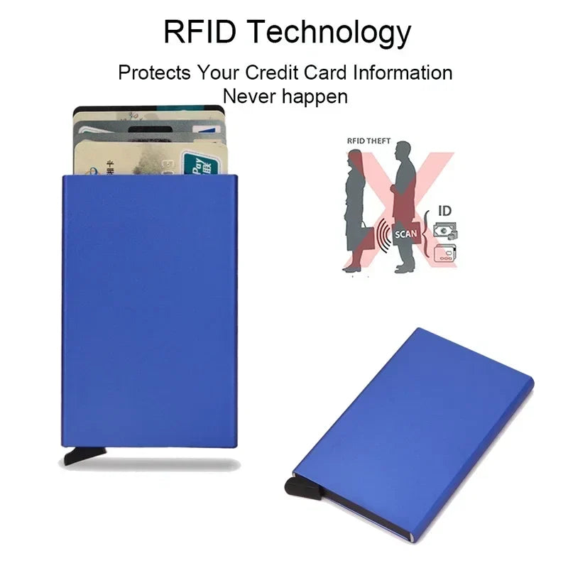Slim Metal RFID Wallet | Minimalist Card Holder for Men and Women