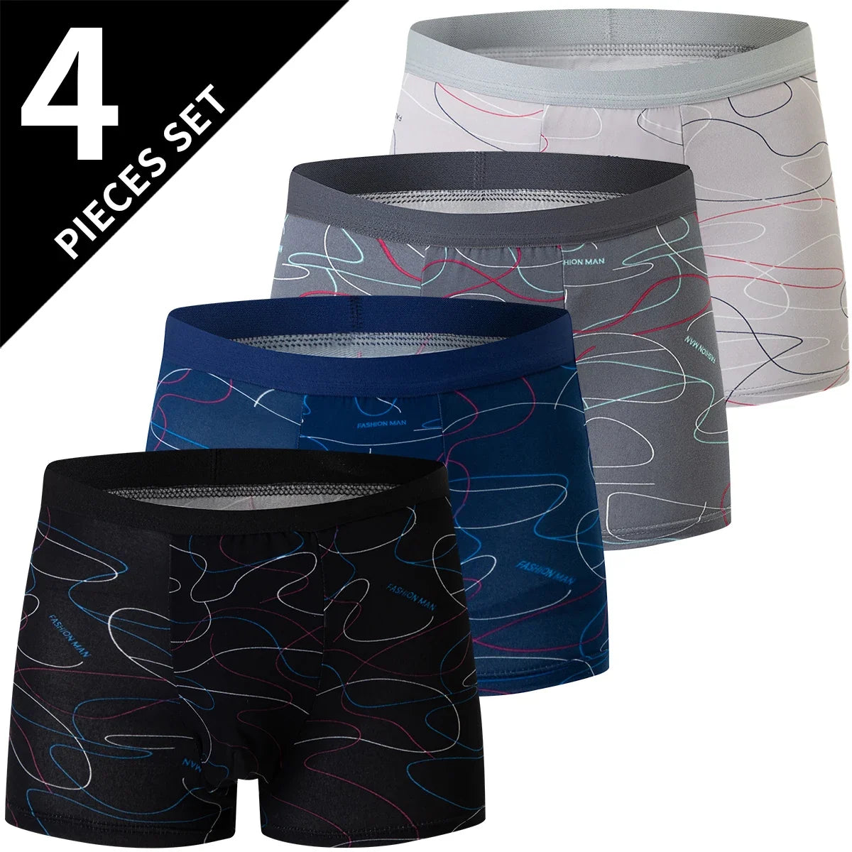 4-piece men's Boxer Shorts underwear