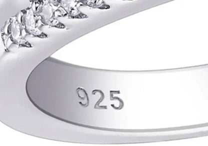 Newshe 2 Pieces Tear Drop Shape Engagement Ring Wedding Band for Women 925 Silver Bridal Jewelry High Grade Cubic Zircons