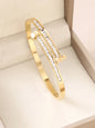 1pieces/set women's wedding jewelry party holiday Valentine's Day gift stainless steel bracelet plated with 18K gold bracelet