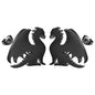 Punk Black Western Dragon Ear Stud | Stainless Steel Stud Earrings
