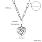 ASONSTEEL Romantic Heart Pendant Necklace | Gold Stainless Steel Choker for Women Gift