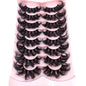 5-8 Pairs Natural Russian Striped Mink Lashes | 3D Volume Wavy False Eyelash Extensions
