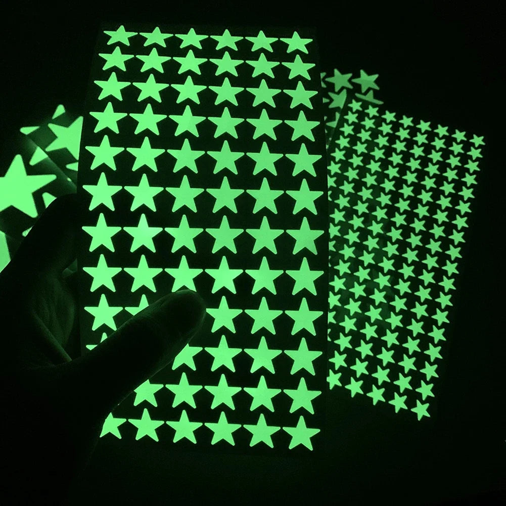 Glow In The Dark 3D Stars Moon Wall Stickers | Creative Luminous Room Decor
