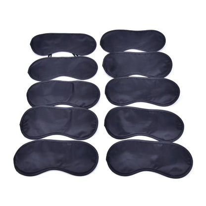 Sleep Eye Mask for Travel | 10 Pack Blackout Blindfold Set