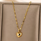316L Stainless Steel Multilayer Heart Necklace For Women Girls Goth Gold Color Clavicle Chain Charm Choker Jewelry Birthday Gift