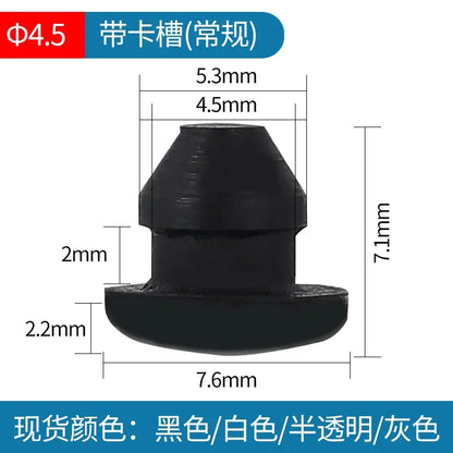 Solid Silicone Rubber Caps 2mm to 16mm T Type Plug Cover Snap-on Gasket Blanking End Caps Seal Stopper