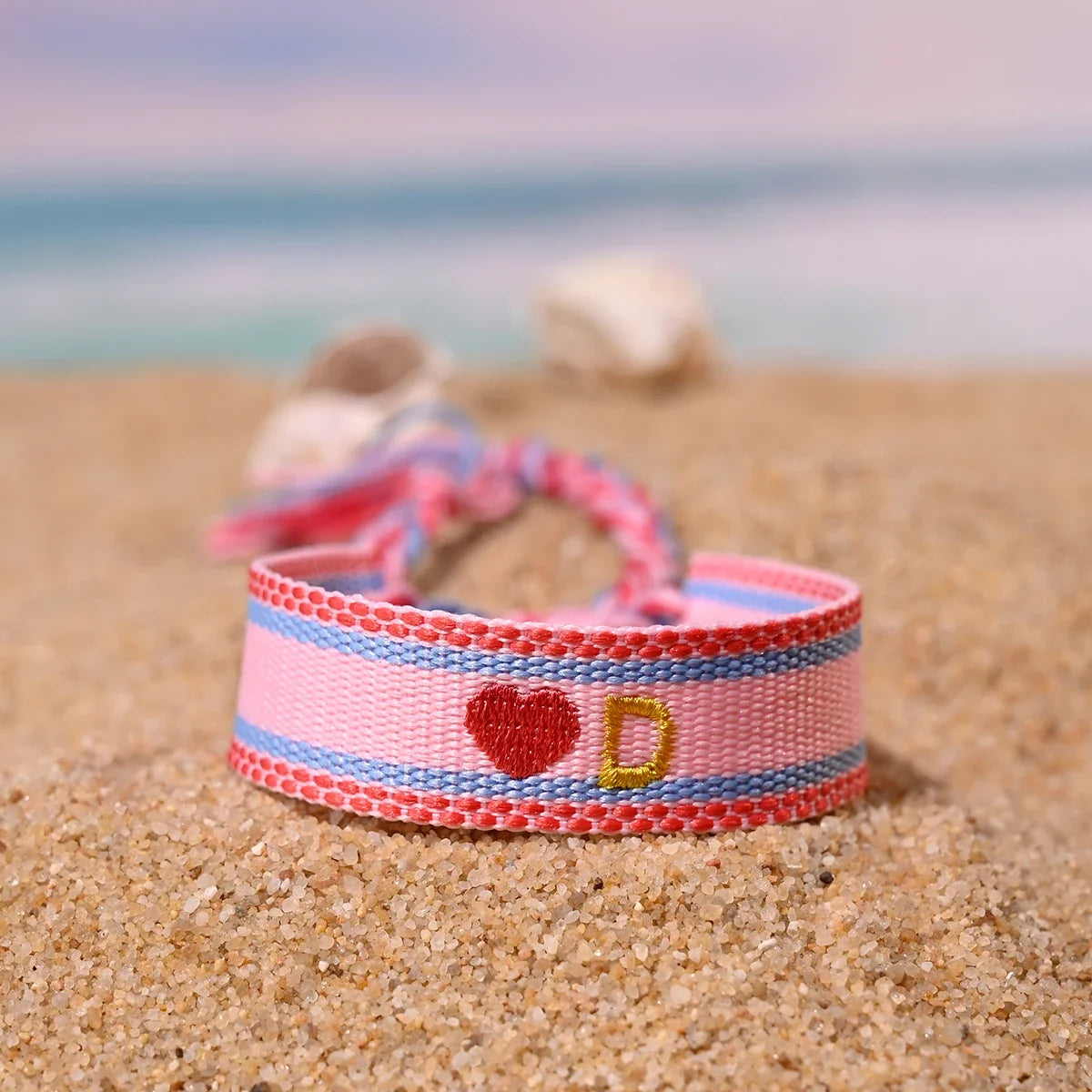 Handwoven Initial Letter Bracelet | Personalized Friendship Gift for Women