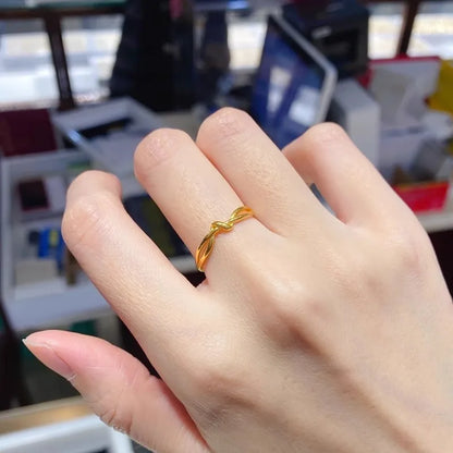 Stainless Steel Knot Ring Wedding Band for Women Girl Size 5-10