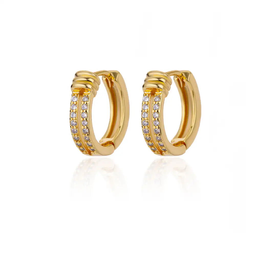 Zircon Pendientes Earring For Women Stainless Steel Hoop Piercing Earring Trending 2024 New Jewerly aretes de mujer bijoux femme