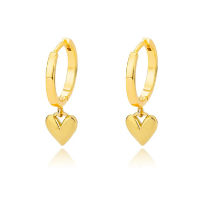 Zircon Heart Pendientes Earring For Women Stainless Steel Gold Color Piercing Earring 2025 Trend Jewelry aretes Accesorios mujer