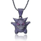 Hip Hop Fierce Shark Inlaid Zircon Pendant Charm Trend Necklace