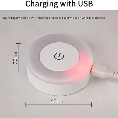 Portable LED Night Light | USB Rechargeable Touch Lamp for Bedroom