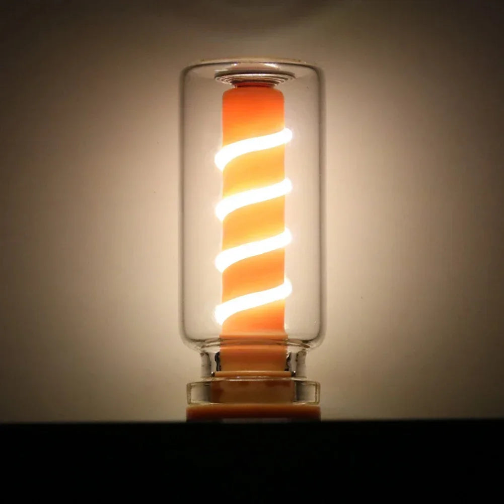 5V USB LED Spiral Filament Touch Dimming Bulb | Retro Night Light Atmosphere Lamp