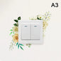 Plant Flower Switch Wall Sticker | Self-Adhesive PVC Wall Decal