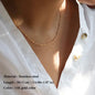 SUNIBI Stainless Steel Chain Necklace for Women Gold Color Thin Choker Bead Chain Necklace Jewelry Wholesale Dropshipping