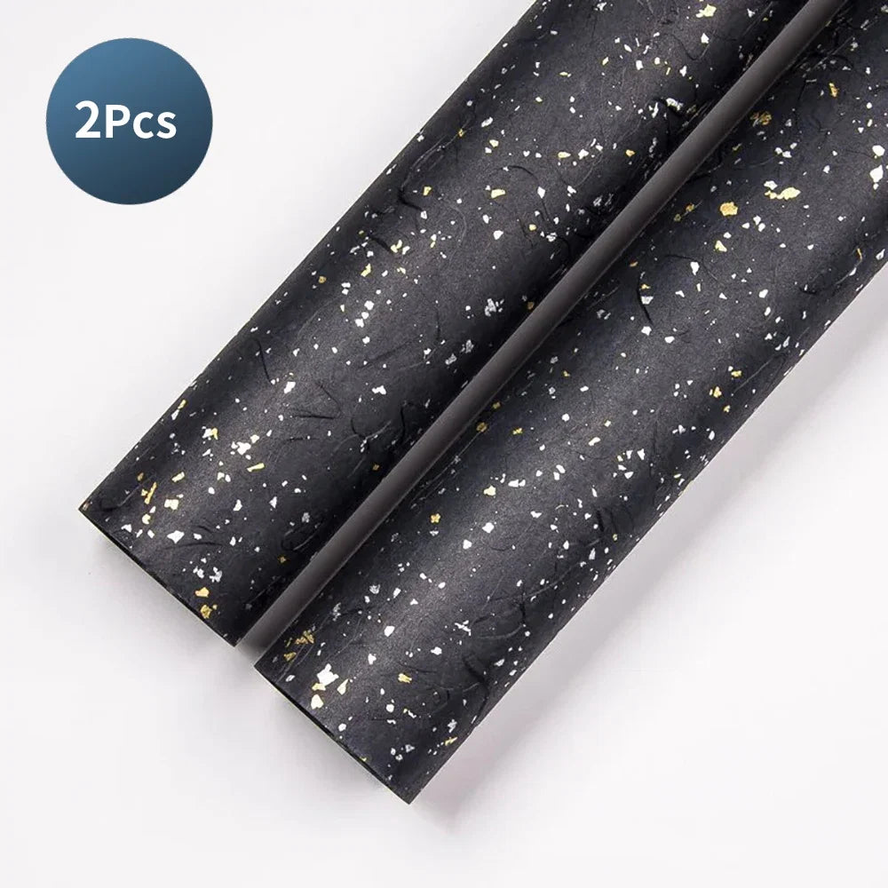 23.6 Floral Wrapping Paper Set | DIY Bouquet Wrap with Gold and Silver Accents
