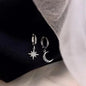 Ventfille 925 Sterling Silver Star Drop Earrings for Women | Simple Tassel Chain Office Jewelry