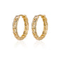 Vintage Round Stainless Steel Hoop Earrings For Women Gold Plated Earring 2023 Trending Statement Ear Jewelry Christmas Gift