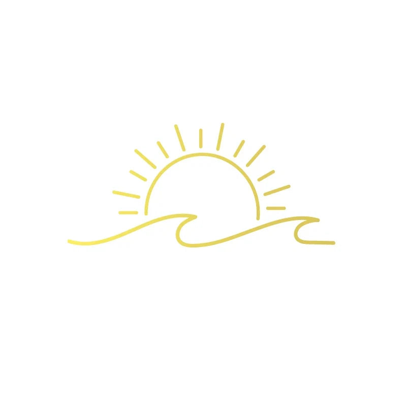 Sunset Over Ocean Scene RV Camper Decal | Beach Sunset Vinyl Sticker for Car Window Laptop Decor