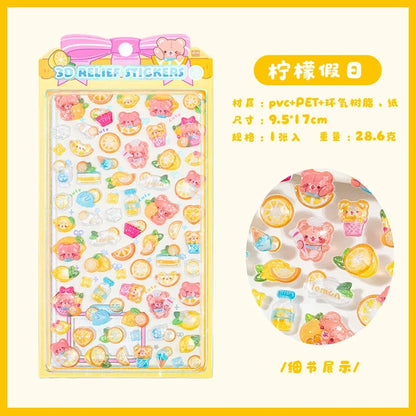 Mr.Paper 3D Relief Bead Stickers | Sweet Candy Party Series Kawaii Decor