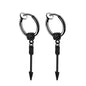 Black Arrow Punk Stainless Steel Stud Earrings | Unisex Gothic Ear Clip Set