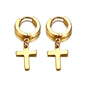 Stainless Steel Cross Earrings for Men | Religious Stud Earrings