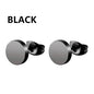 Punk Stainless Steel Stud Earrings Set | Unisex Hip Hop Piercing Jewelry