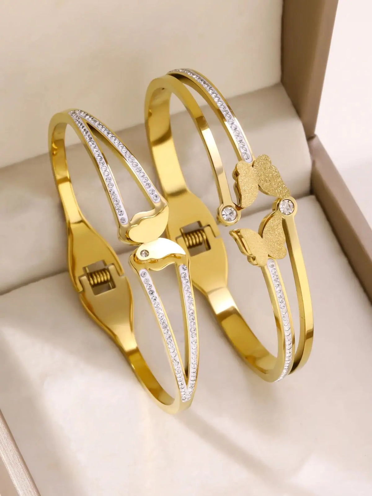 1pieces/set women's wedding jewelry party holiday Valentine's Day gift stainless steel bracelet plated with 18K gold bracelet