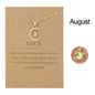 Fashion Moon Star Necklaces For Women 12 Months Crystal Birthstone Pendant Chain Men Trendy Birthday Party Jewelry Gift
