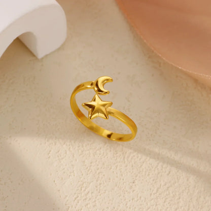 Vintage Ancient Greek Arethusa Goddess Coin Rings For Women Imitation Pearl Zircon Moon Stainless Steel Ring Fashion Jewelry
