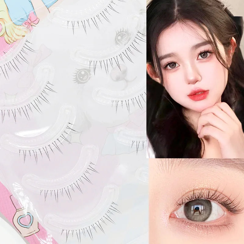 Menglu Natural Short Lower Lashes | Hand-Painted Style Fake Eyelashes