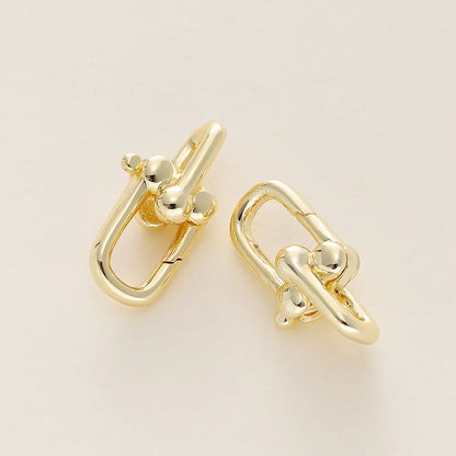 2Pcs/Pack 14/18K Gold Plated Spring Clasps Brass U Shape Lobster Clasp Connector for DIY Jewelry Bracelet Making Accessories
