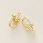 2Pcs/Pack 14/18K Gold Plated Spring Clasps Brass U Shape Lobster Clasp Connector for DIY Jewelry Bracelet Making Accessories