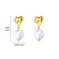 Elegant Imitation Pearl Earrings for Women Stainless Steel Heart Butterfly Shell Drop Earrings Luxury Aesthetic Jewelry Gift