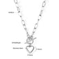 ASONSTEEL Heart Pendant Necklace | Romantic Gold Stainless Steel Choker for Women
