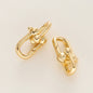 2Pcs/Pack 14/18K Gold Plated Spring Clasps Brass U Shape Lobster Clasp Connector for DIY Jewelry Bracelet Making Accessories