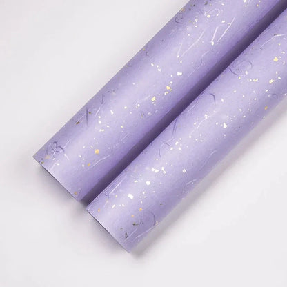 Floral Wrapping Paper Set | 5 Sheets with Gold and Silver Sparkles