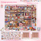 Vintage Grocery Store Stickers | 3D Miniature Collage Decals for DIY Crafts