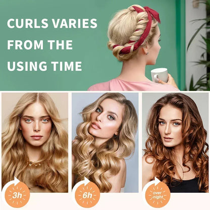 Heatless Curling Rod Headband | No Heat Hair Curler for Soft Waves