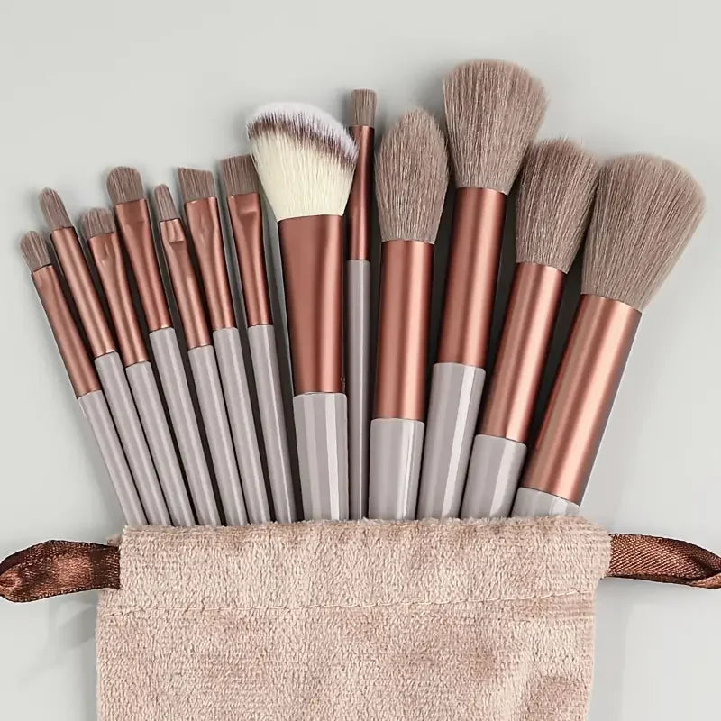 13-Piece Makeup Brush Set | Complete Eye Shadow, Concealer & Powder Brush Kit
