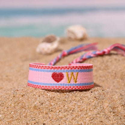 Handwoven Initial Letter Bracelet | Personalized Friendship Gift for Women