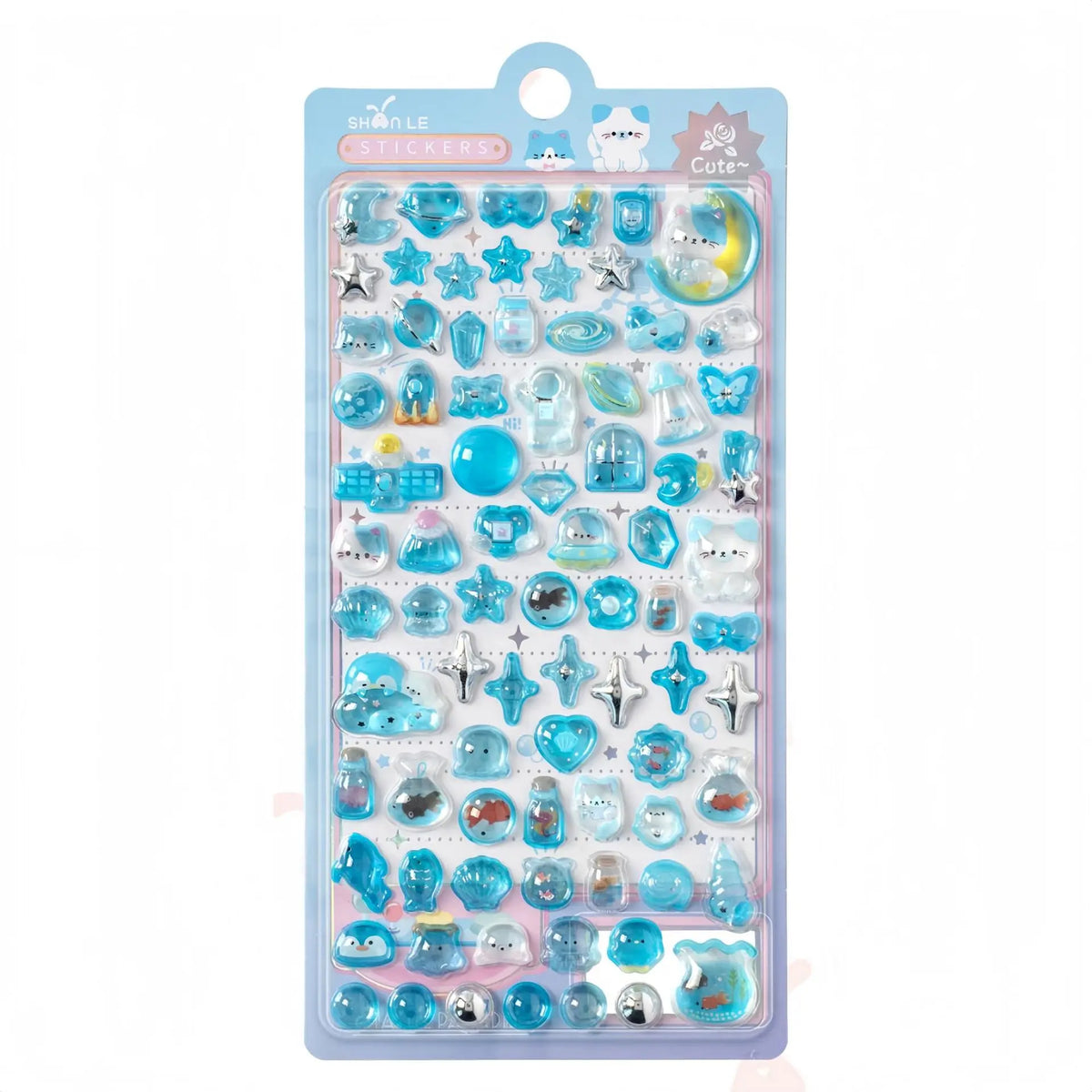 Japanese Anime Food Stamping Seal Fun | 3D Crystal Diamond Sticker Set for Kids