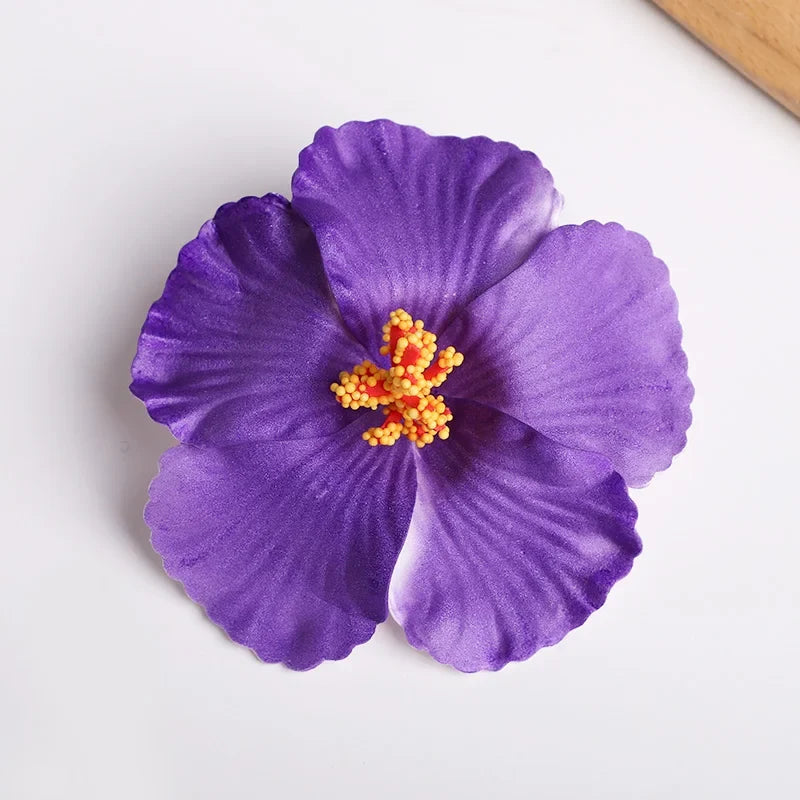 Hawaiian Flower Hair Clips for Summer | 2 or 5 Pack Tropical Hair Accessories