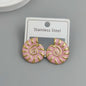 Creative Conch Colored Enamel Stainless Steel Earrings, Waterproof and No Rust-Rusting Women's Earrings, Party Jewelry