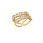 Luxury Rose Flower Zircon Rings For Women Gold Color Stainless Steel Fashion Butterfly Ring 2023 Wedding Aesthetic Jewerly Gift