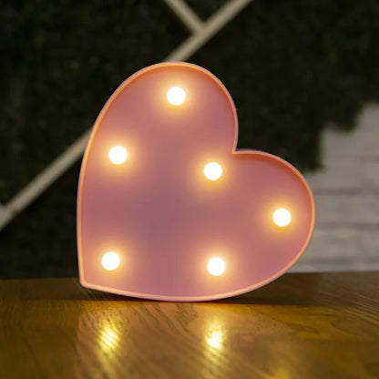 16cm Letter LED Night Light | Alphabet Luminous Decorative Lamp for Party